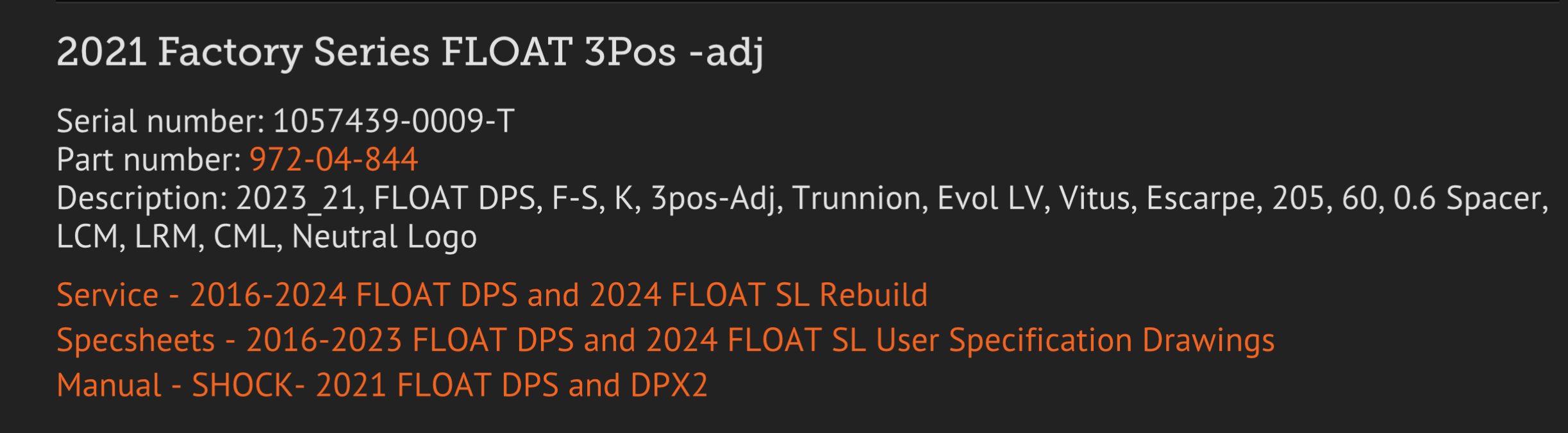 Fox Float DPS Factory view 3